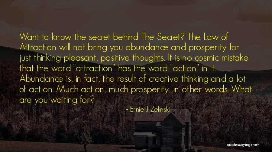 The Secret Law Of Attraction Quotes By Ernie J Zelinski