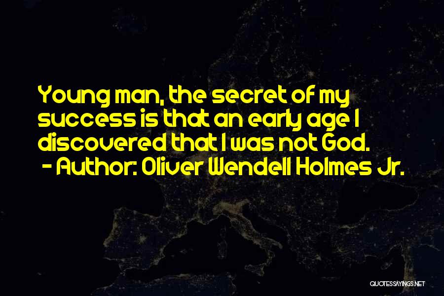 The Secret Of Success Quotes By Oliver Wendell Holmes Jr.