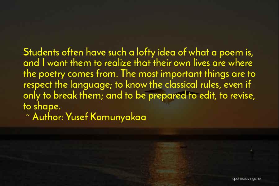 The Shape Of Things Quotes By Yusef Komunyakaa