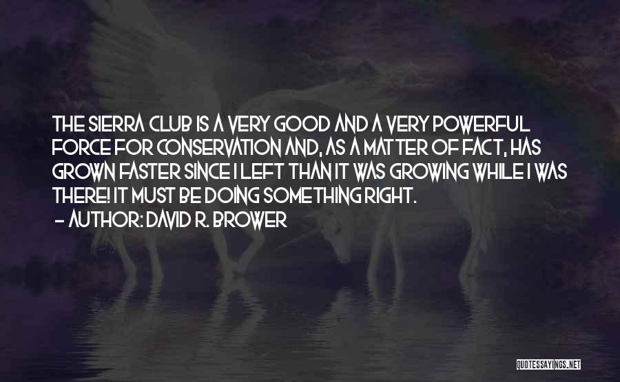 The Sierra Club Quotes By David R. Brower