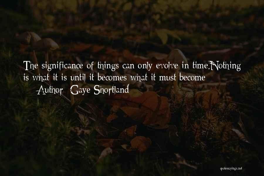 The Significance Of Time Quotes By Gaye Shortland