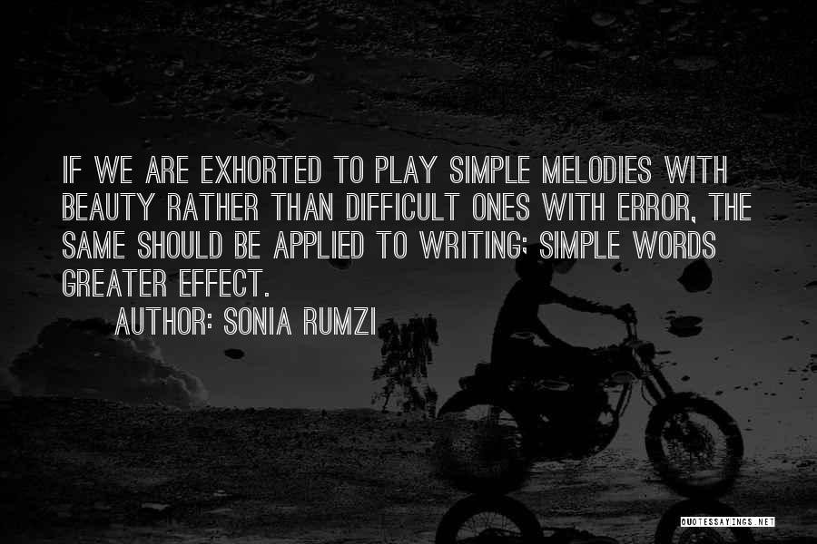 The Simple Beauty Quotes By Sonia Rumzi