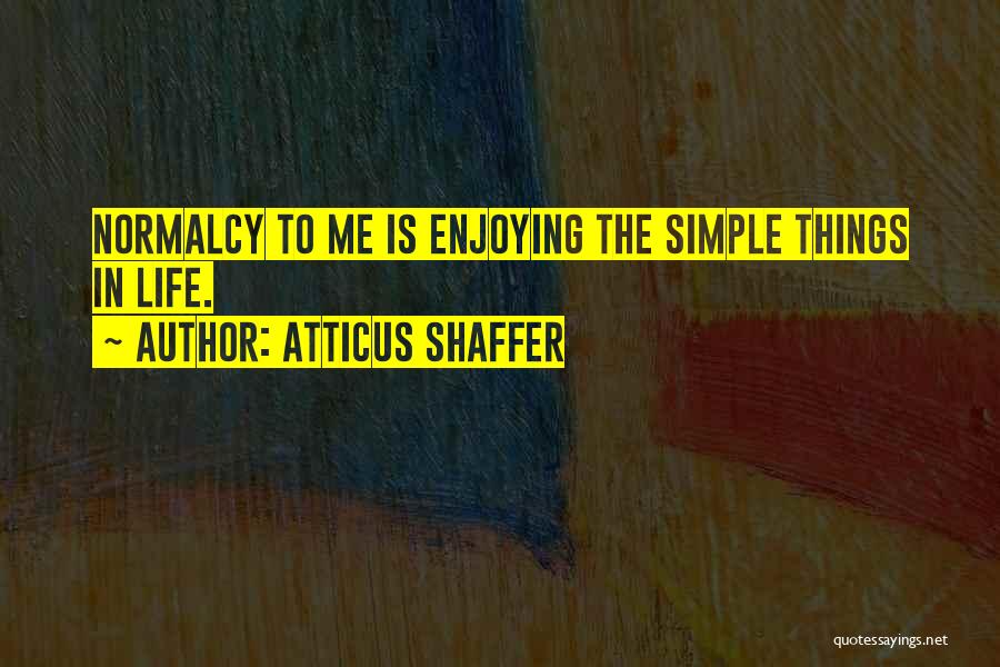 The Simple Things In Life Quotes By Atticus Shaffer