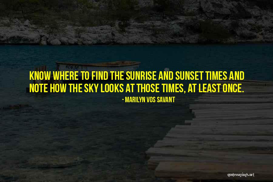 The Sky And Sunset Quotes By Marilyn Vos Savant