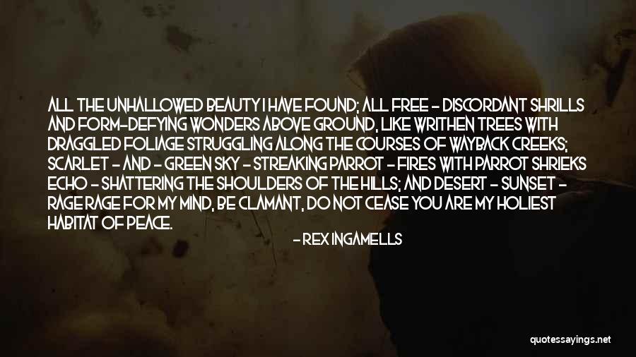 The Sky And Sunset Quotes By Rex Ingamells