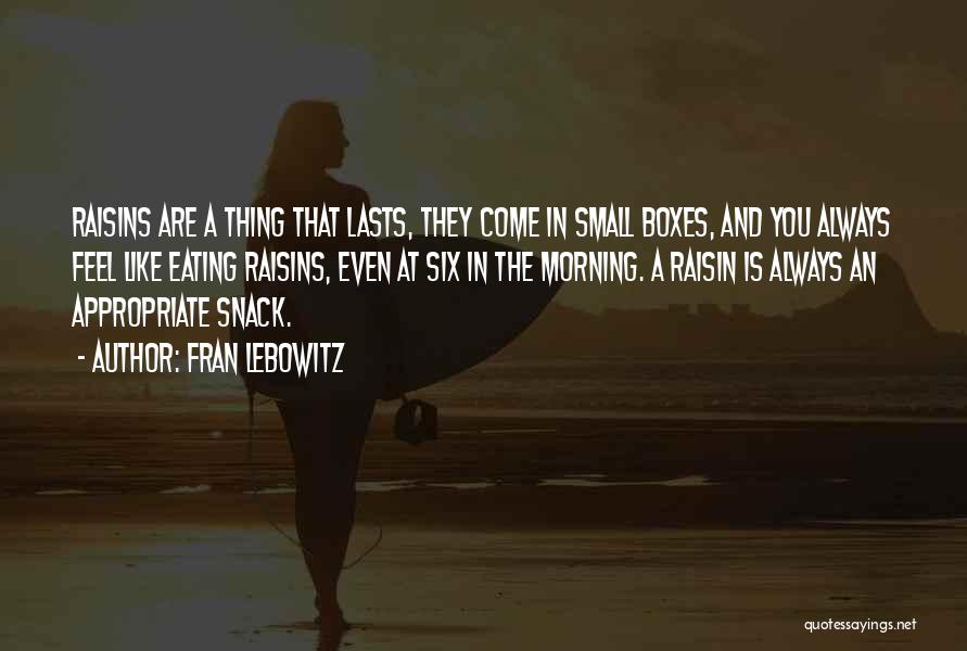 The Small Thing Quotes By Fran Lebowitz