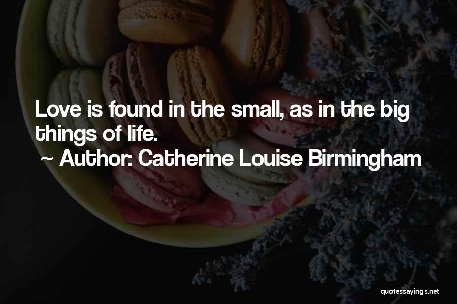 The Small Things In Life Quotes By Catherine Louise Birmingham