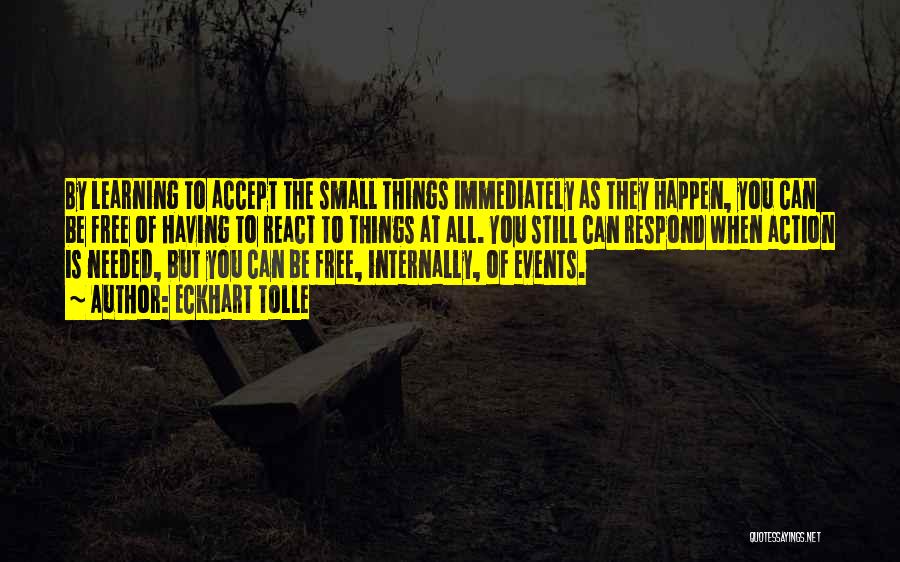 The Small Things Quotes By Eckhart Tolle