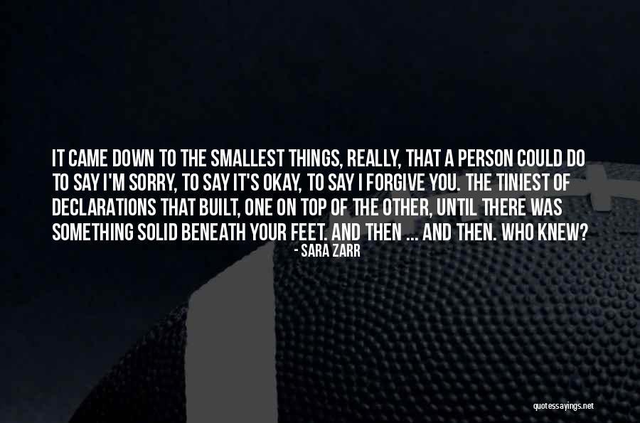 The Smallest Things Quotes By Sara Zarr The Smallest Things Quotes By Sara Zarr