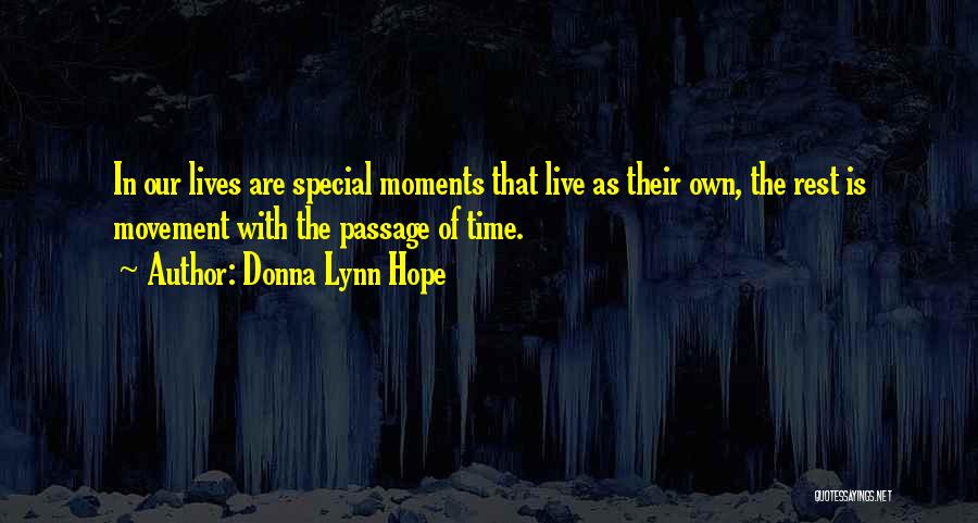 The Special Moments Quotes By Donna Lynn Hope