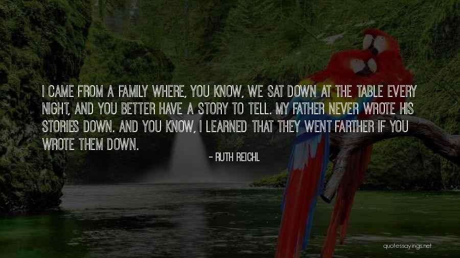 The Stories We Tell Quotes By Ruth Reichl The Stories We Tell Quotes By Ruth Reichl