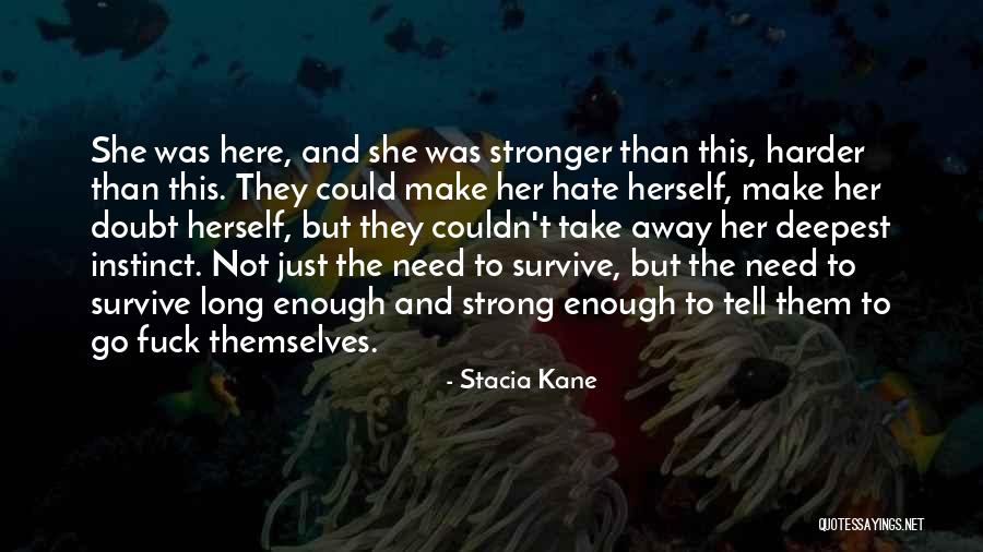 The Strong Survive Quotes By Stacia Kane The Strong Survive Quotes By Stacia Kane