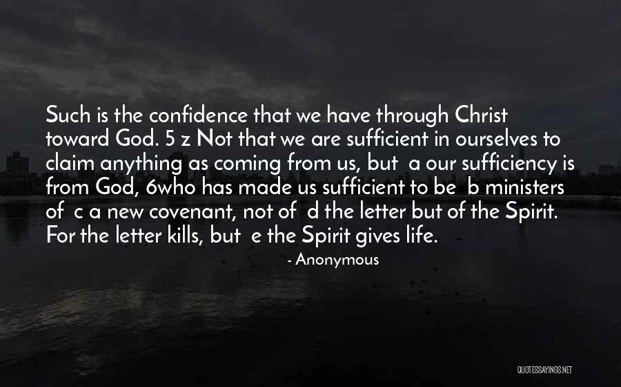 The Sufficiency Of Christ Quotes By Anonymous