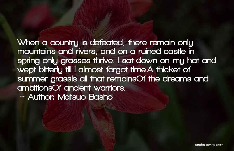 The Summer Remains Quotes By Matsuo Basho