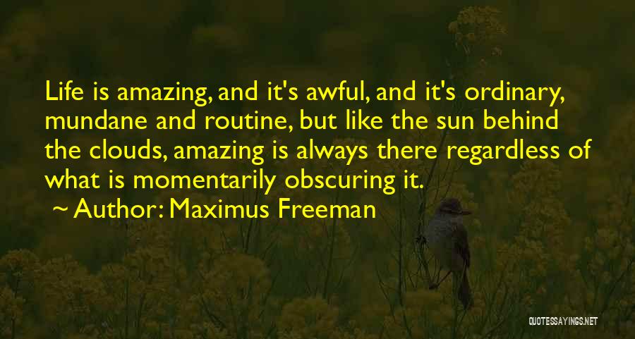 The Sun Behind The Clouds Quotes By Maximus Freeman