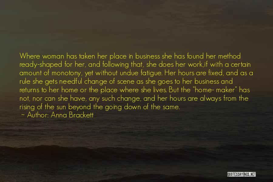 The Sun Going Down Quotes By Anna Brackett