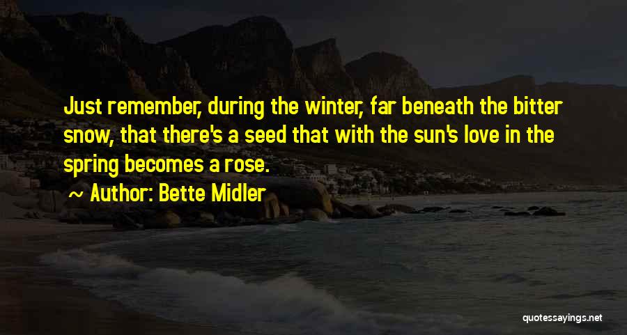 The Sun In Winter Quotes By Bette Midler