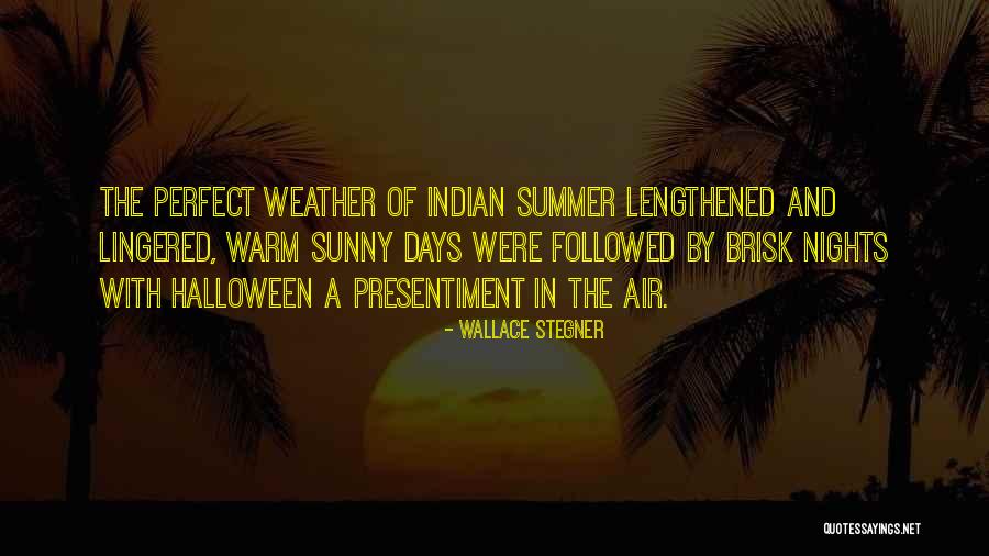 The Sunny Days Quotes By Wallace Stegner