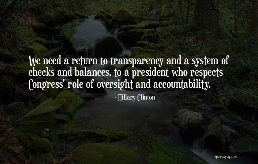 The System Of Checks And Balances Quotes By Hillary Clinton