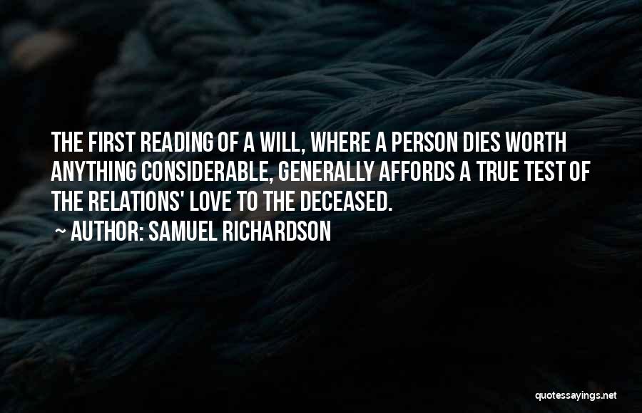 The Test Of Love Quotes By Samuel Richardson