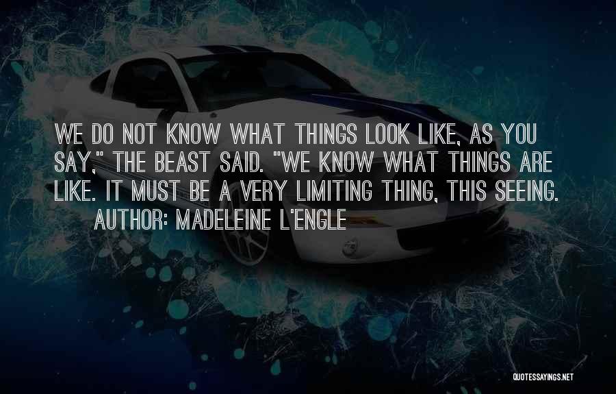 The Things We Say Quotes By Madeleine L'Engle