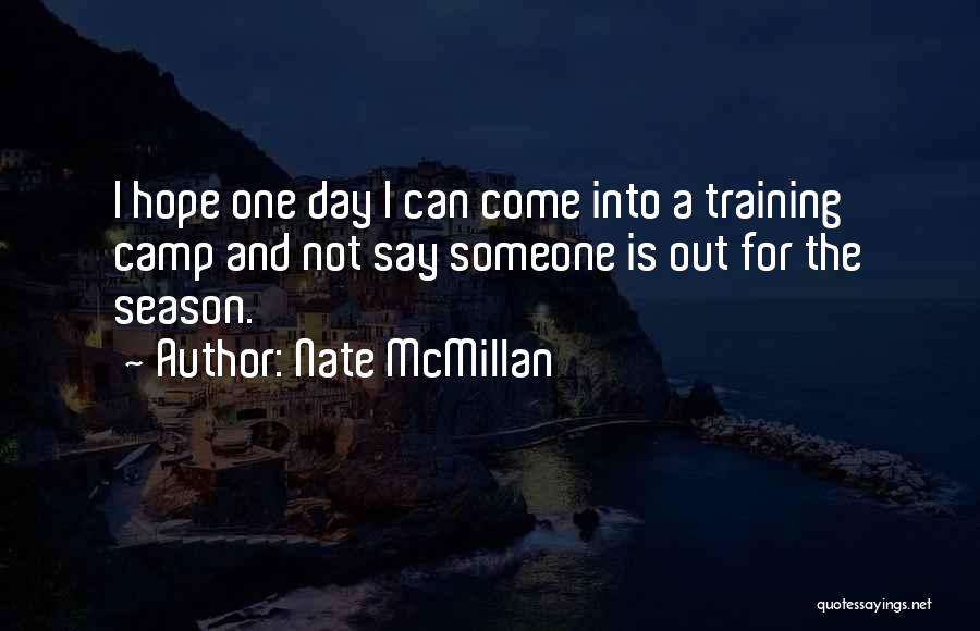 The Training Day Quotes By Nate McMillan