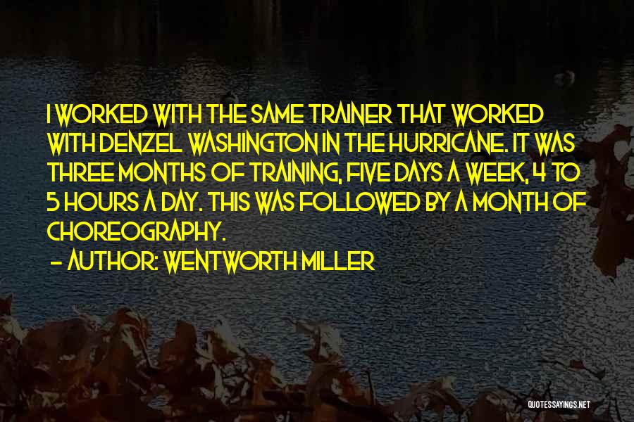 The Training Day Quotes By Wentworth Miller