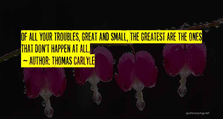 The Troubles Quotes By Thomas Carlyle