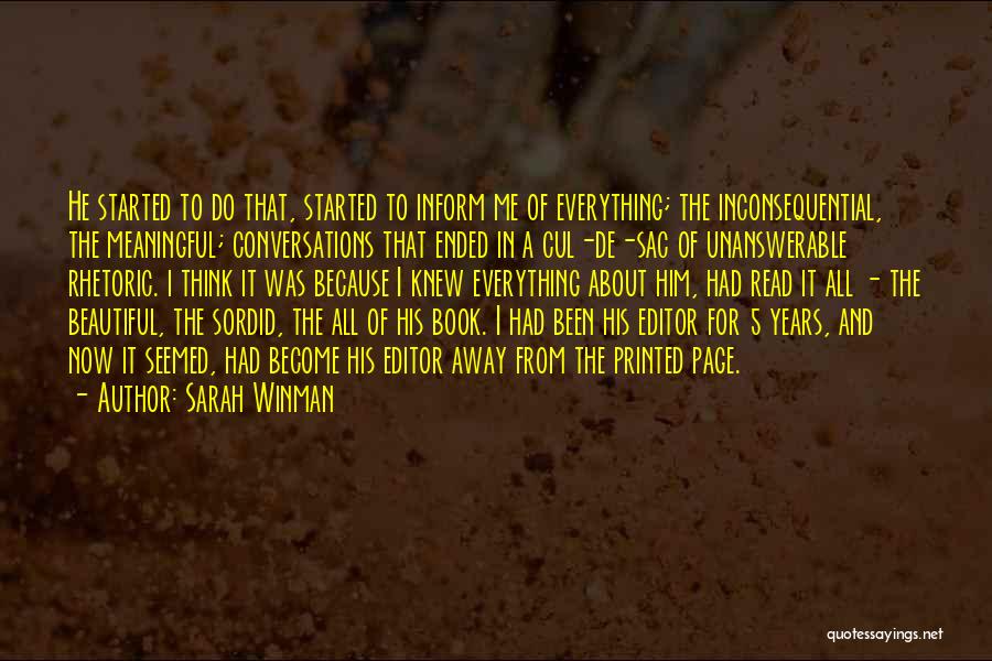 The Unanswerable Quotes By Sarah Winman
