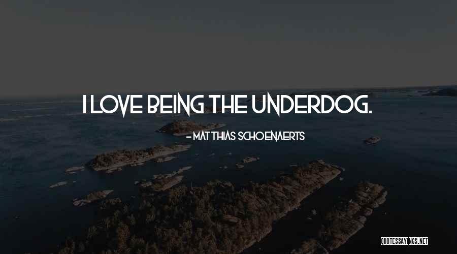 The Underdog Quotes By Matthias Schoenaerts