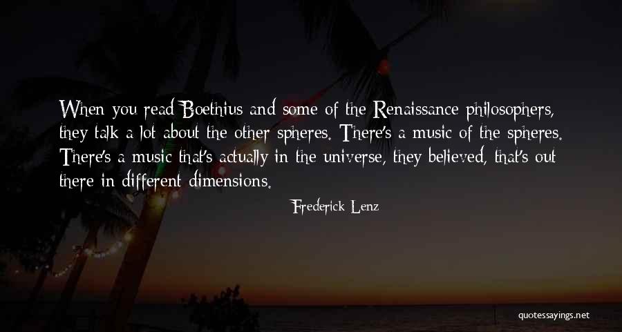 The Universe And Music Quotes By Frederick Lenz