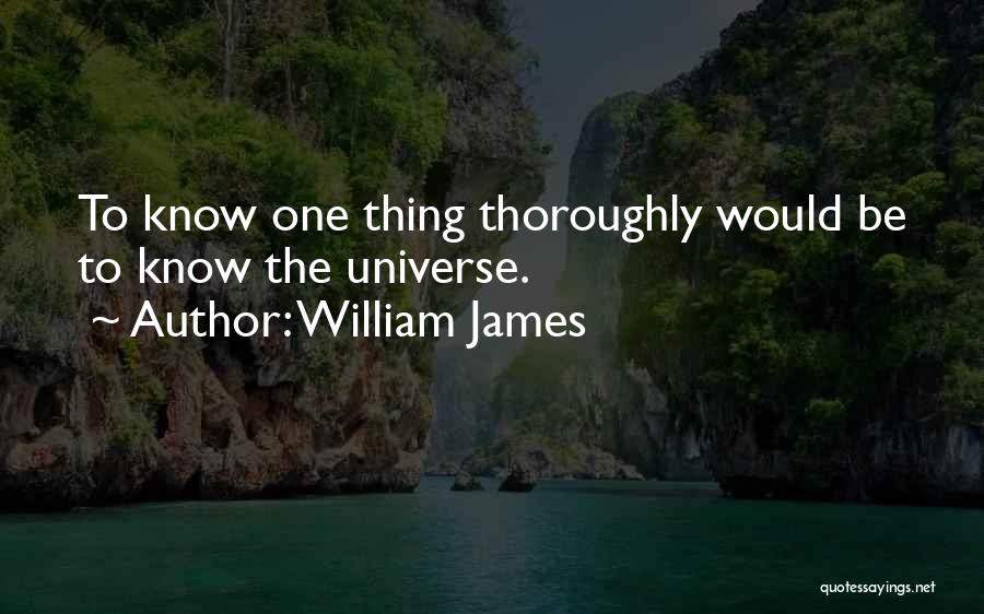 The Universe Knows Quotes By William James