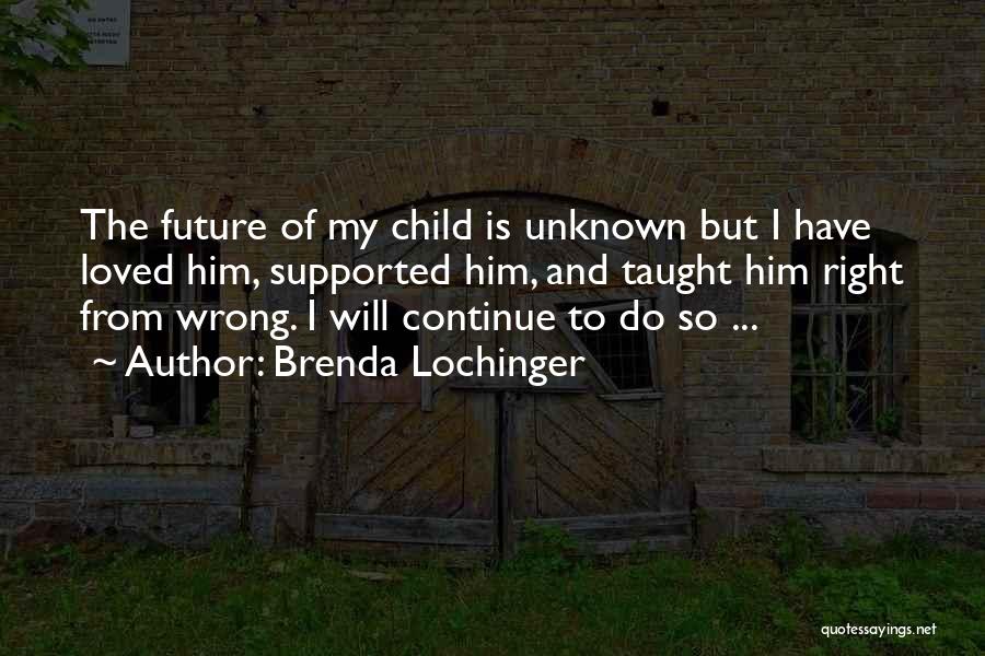 The Unknown Future Quotes By Brenda Lochinger