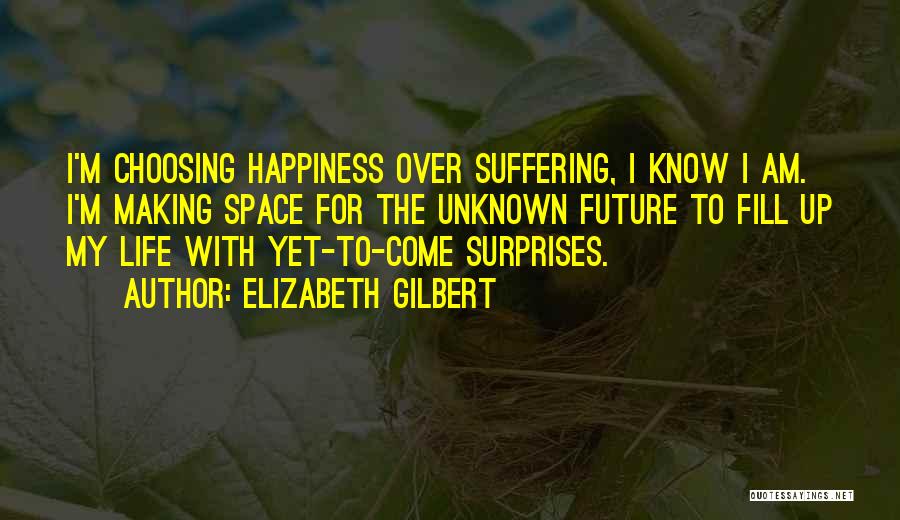 The Unknown Future Quotes By Elizabeth Gilbert