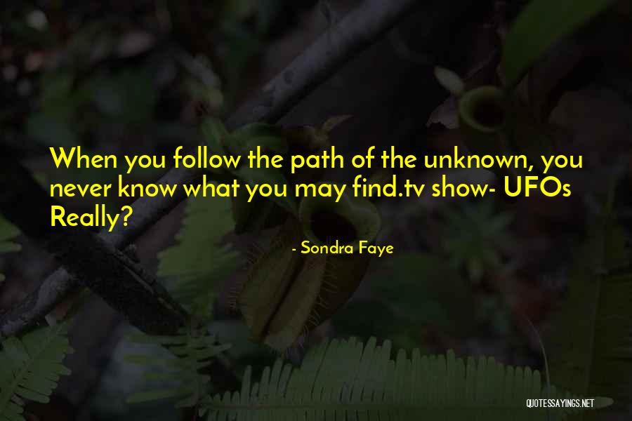 The Unknown Path Quotes By Sondra Faye