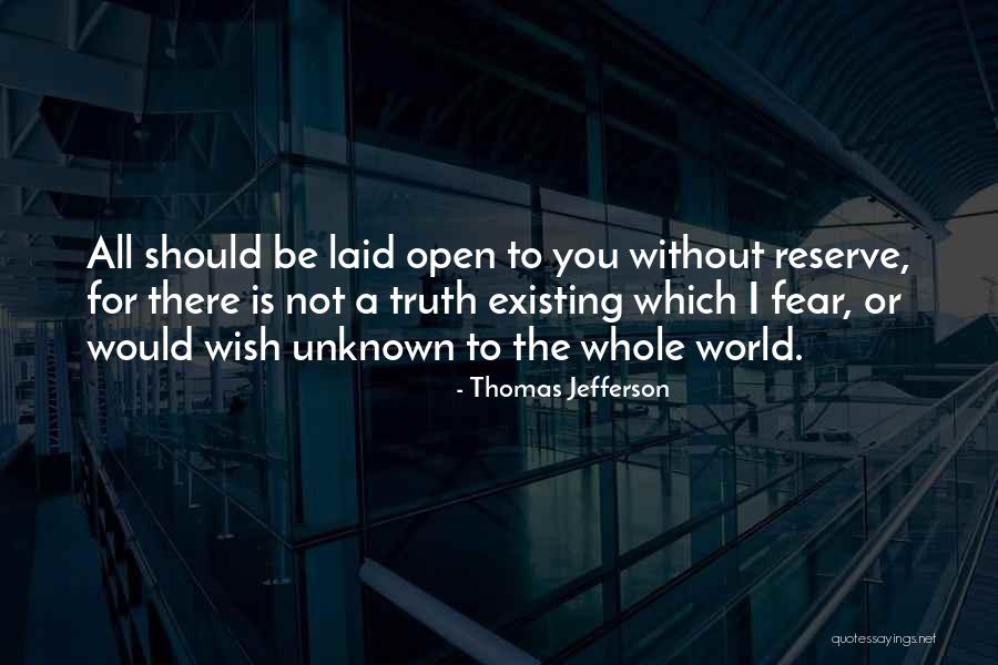 The Unknown World Quotes By Thomas Jefferson The Unknown World Quotes By Thomas Jefferson