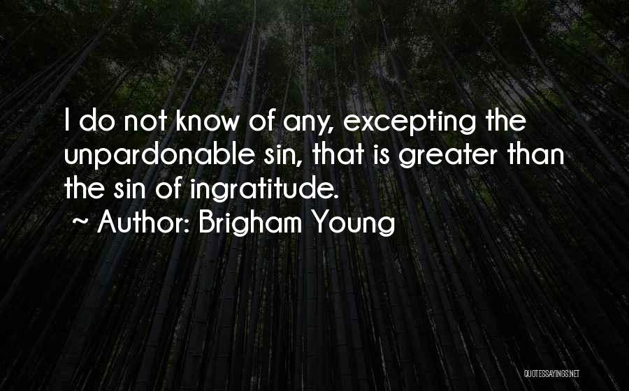 The Unpardonable Sin Quotes By Brigham Young