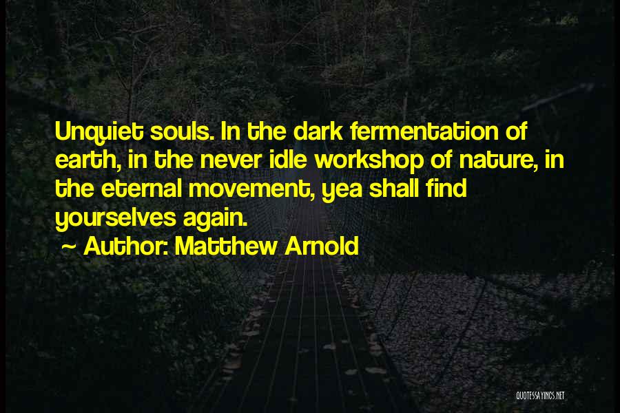 The Unquiet Quotes By Matthew Arnold