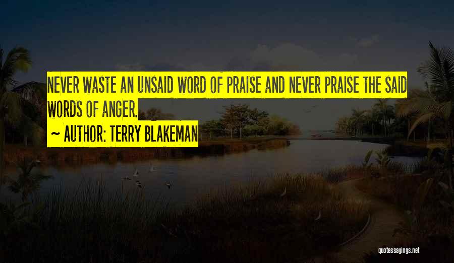 The Unsaid Words Quotes By Terry Blakeman