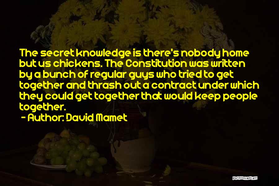 The Us Constitution Quotes By David Mamet