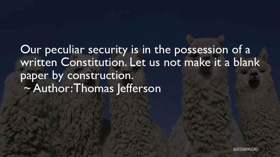 The Us Constitution Quotes By Thomas Jefferson