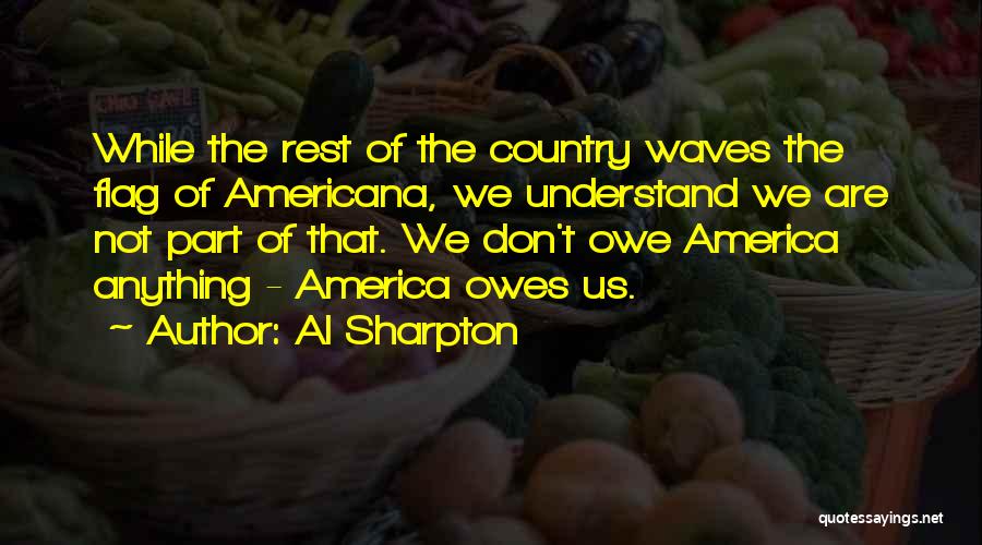 The Us Flag Quotes By Al Sharpton