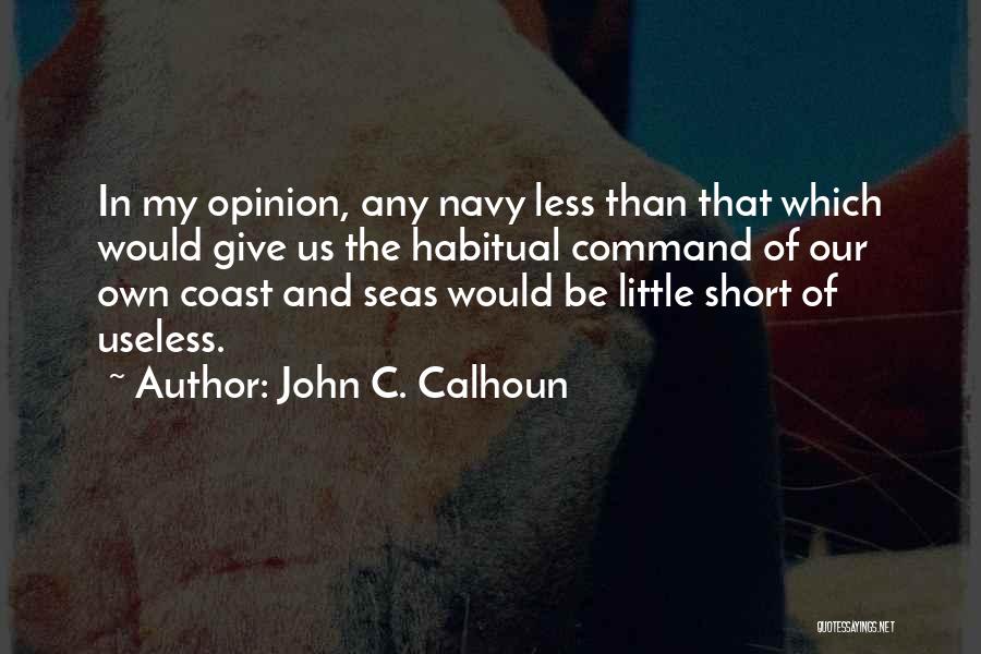 The Us Navy Quotes By John C. Calhoun