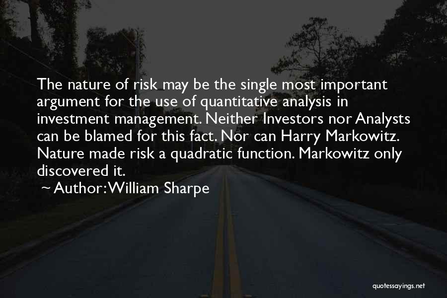 The Use Of Single Quotes By William Sharpe