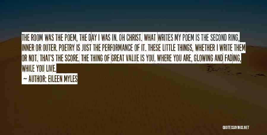The Value Of Little Things Quotes By Eileen Myles