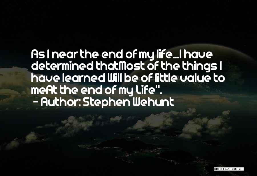 The Value Of Little Things Quotes By Stephen Wehunt