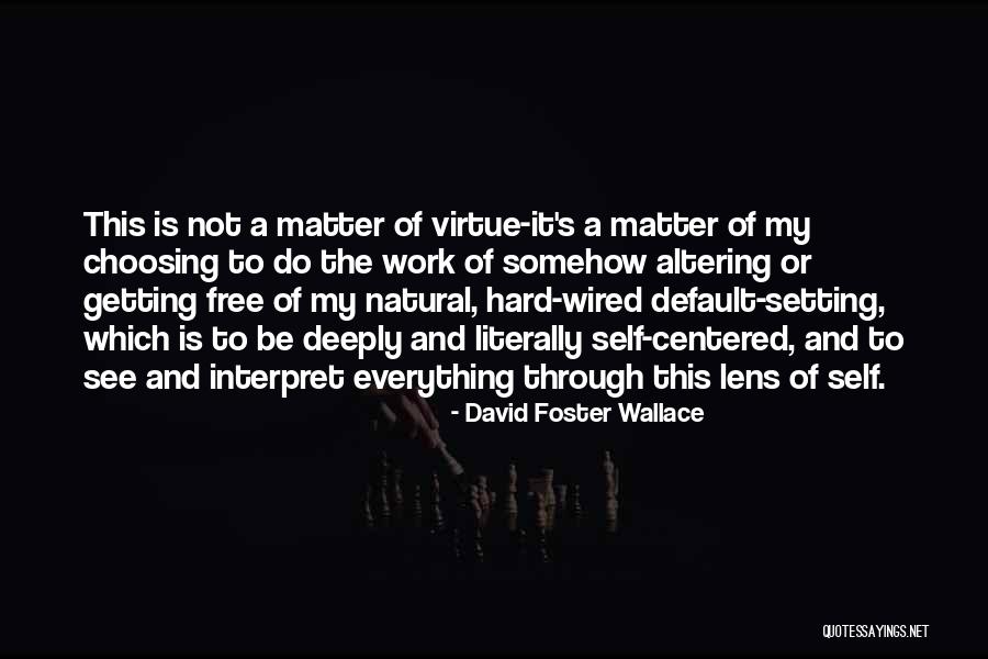 The Virtue Of Hard Work Quotes By David Foster Wallace