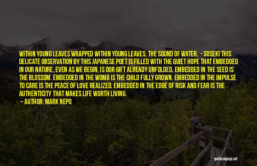 The Water And Love Quotes By Mark Nepo