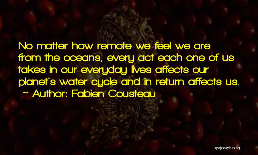 The Water Cycle Quotes By Fabien Cousteau