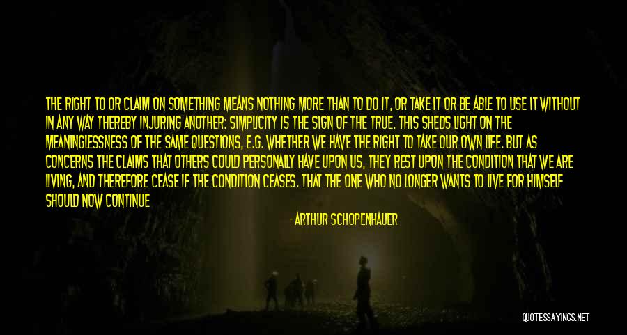 The Way We Live Our Life Quotes By Arthur Schopenhauer